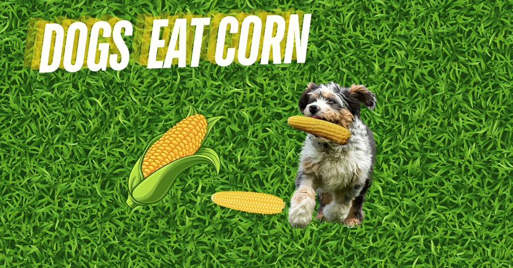 Dogs eat corn 1